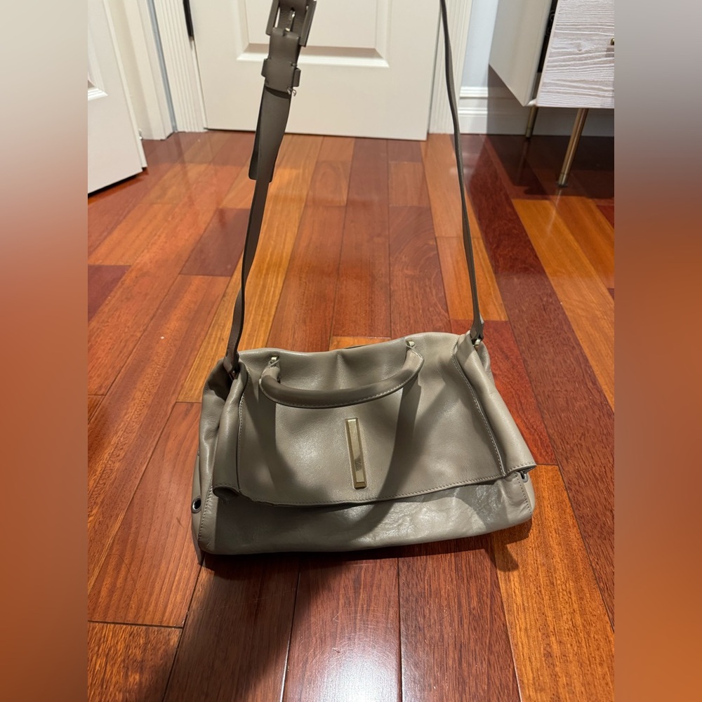 Raoul grey/green leather purse